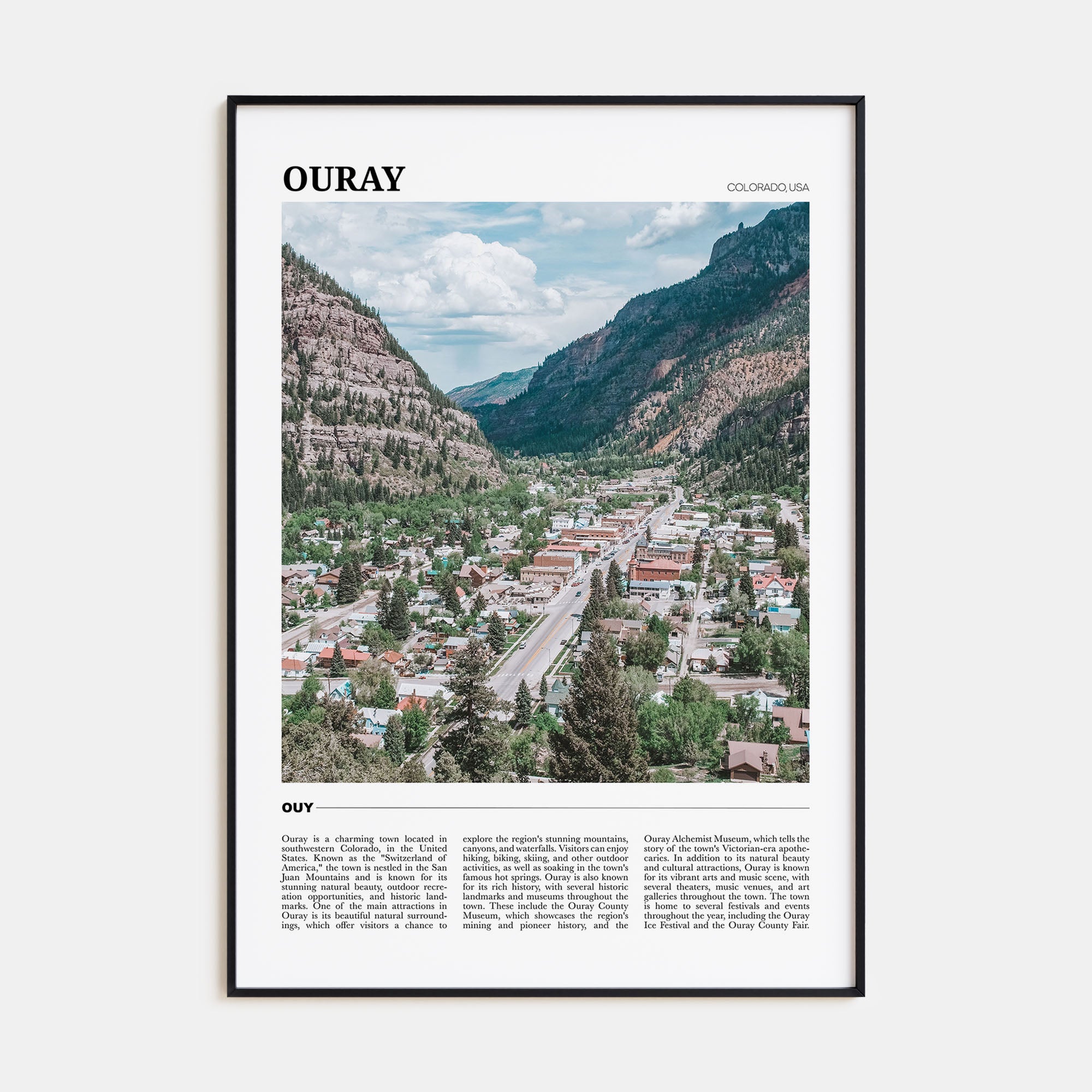Ouray Travel Color Poster