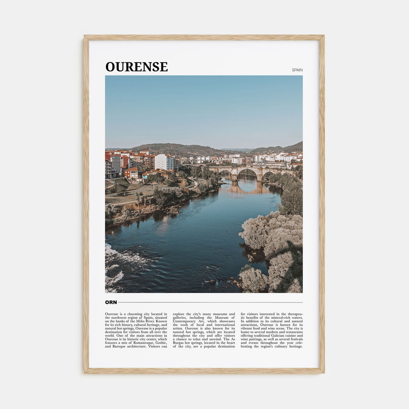Ourense Travel Color Poster