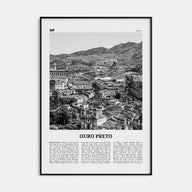 Ouro Preto Travel B&W Poster