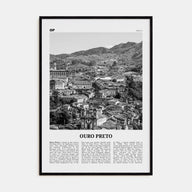 Ouro Preto Travel B&W Poster