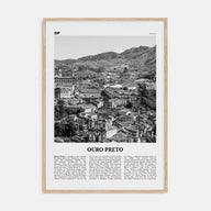 Ouro Preto Travel B&W Poster