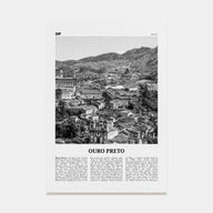 Ouro Preto Travel B&W Poster