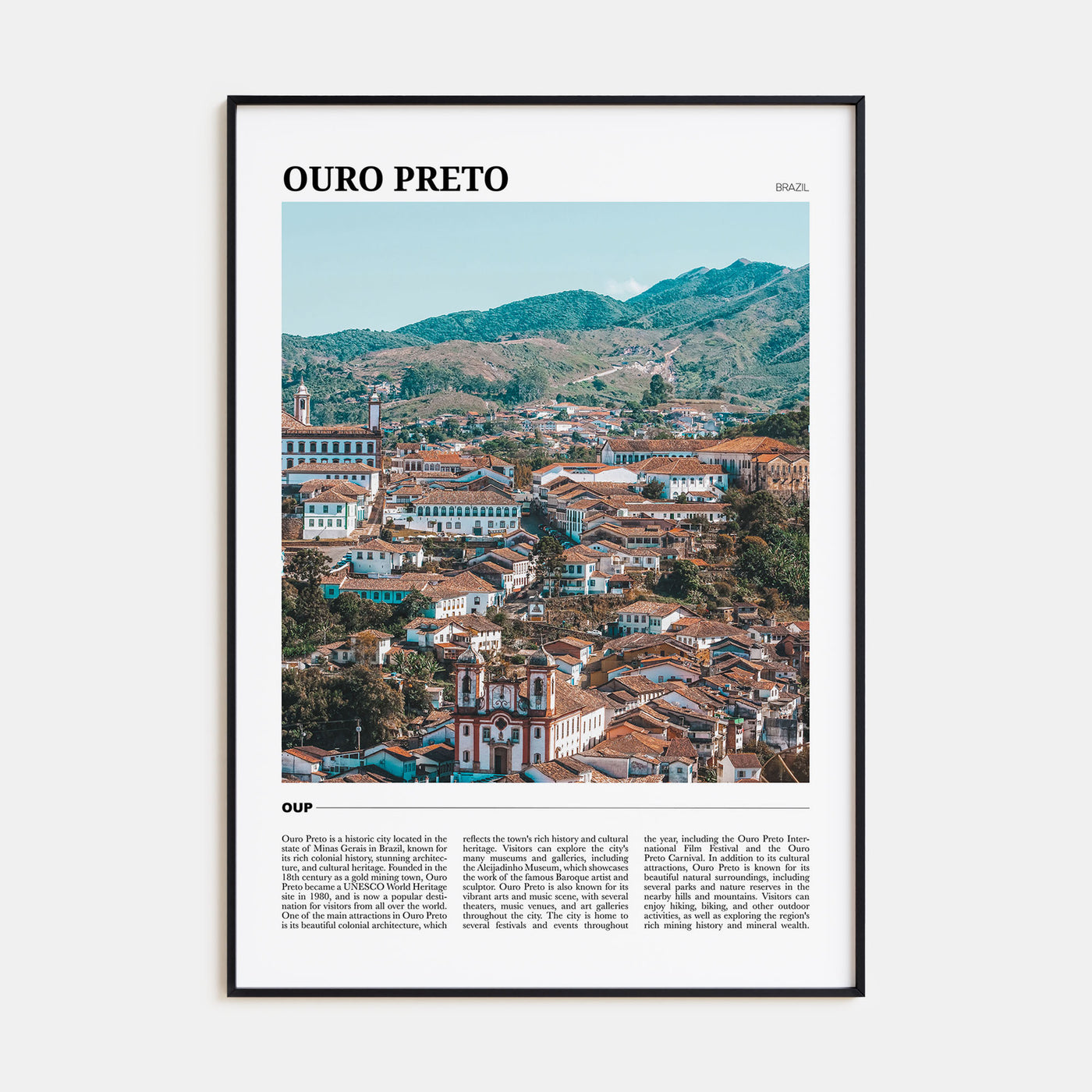 Ouro Preto Travel Color Poster