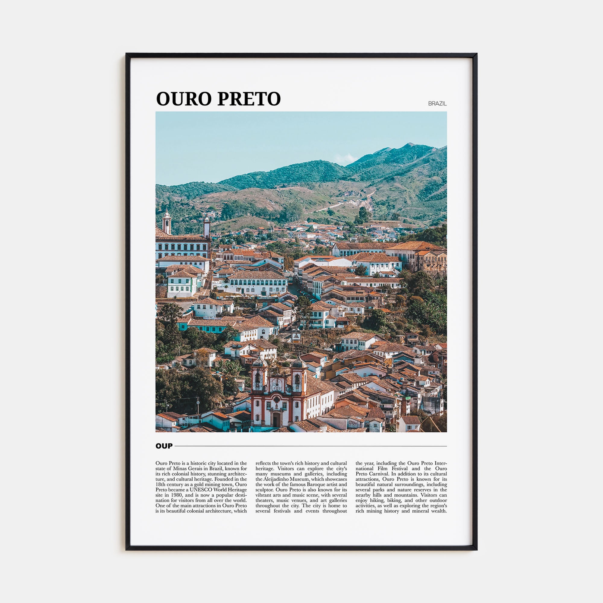 Ouro Preto Travel Color Poster