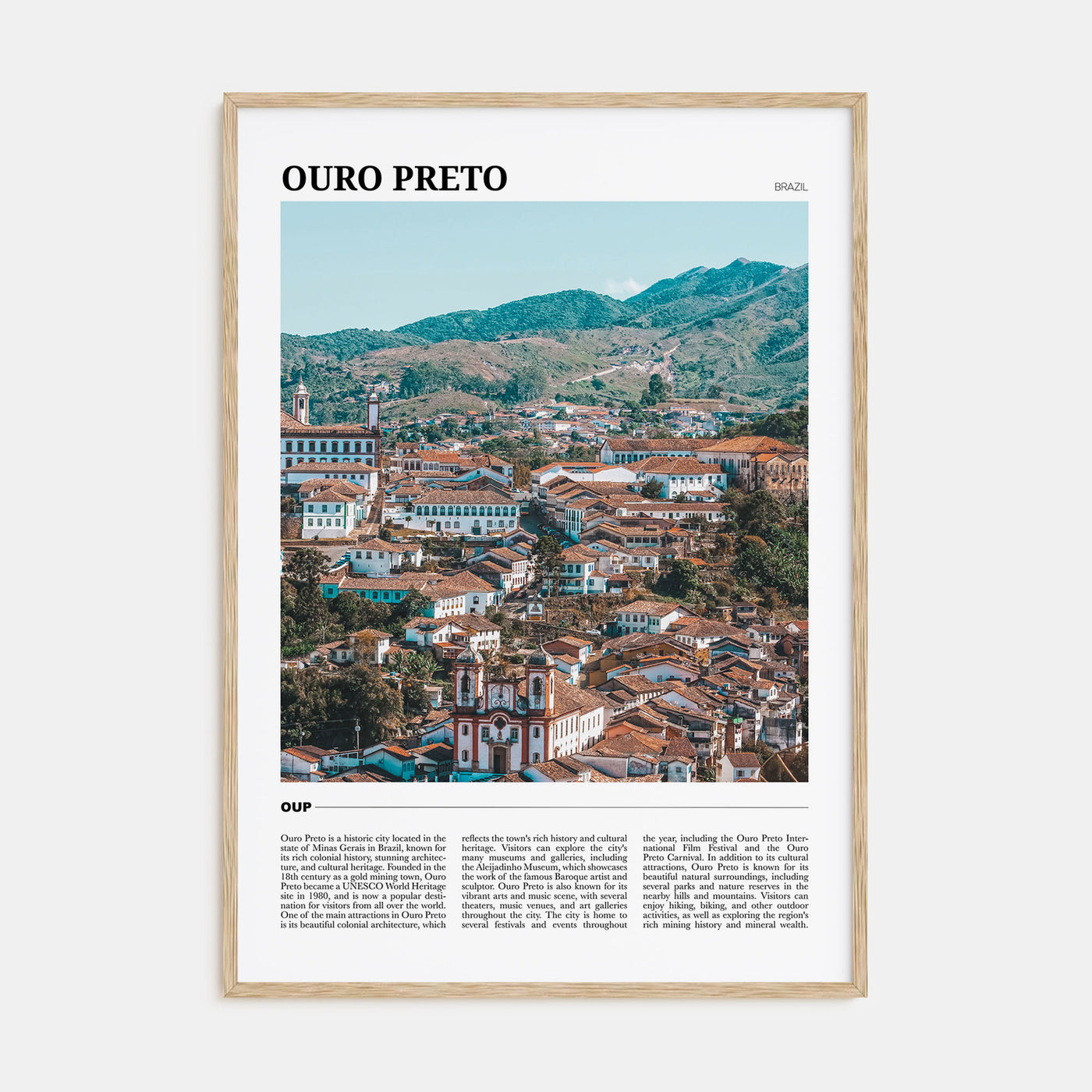 Ouro Preto Travel Color Poster