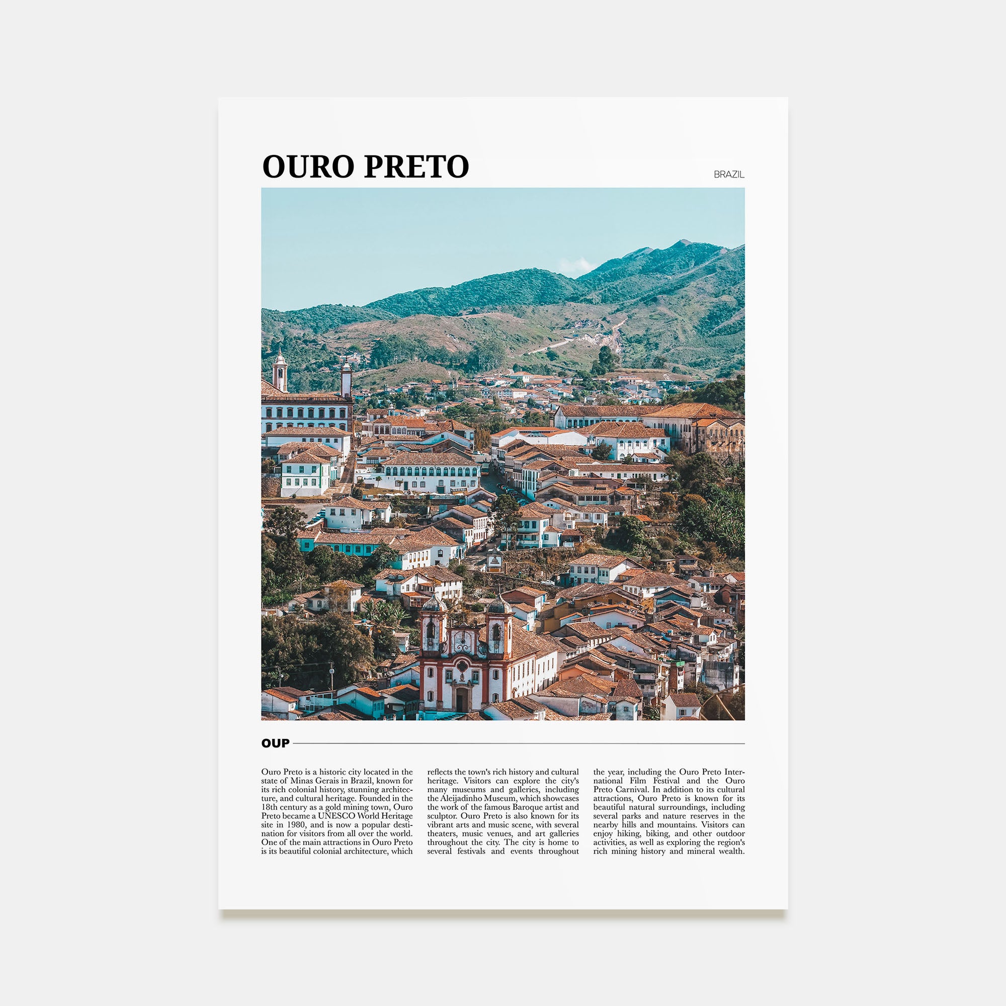 Ouro Preto Travel Color Poster