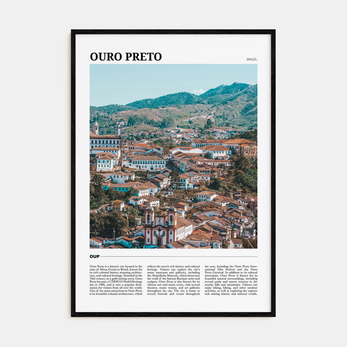 Ouro Preto Travel Color Poster