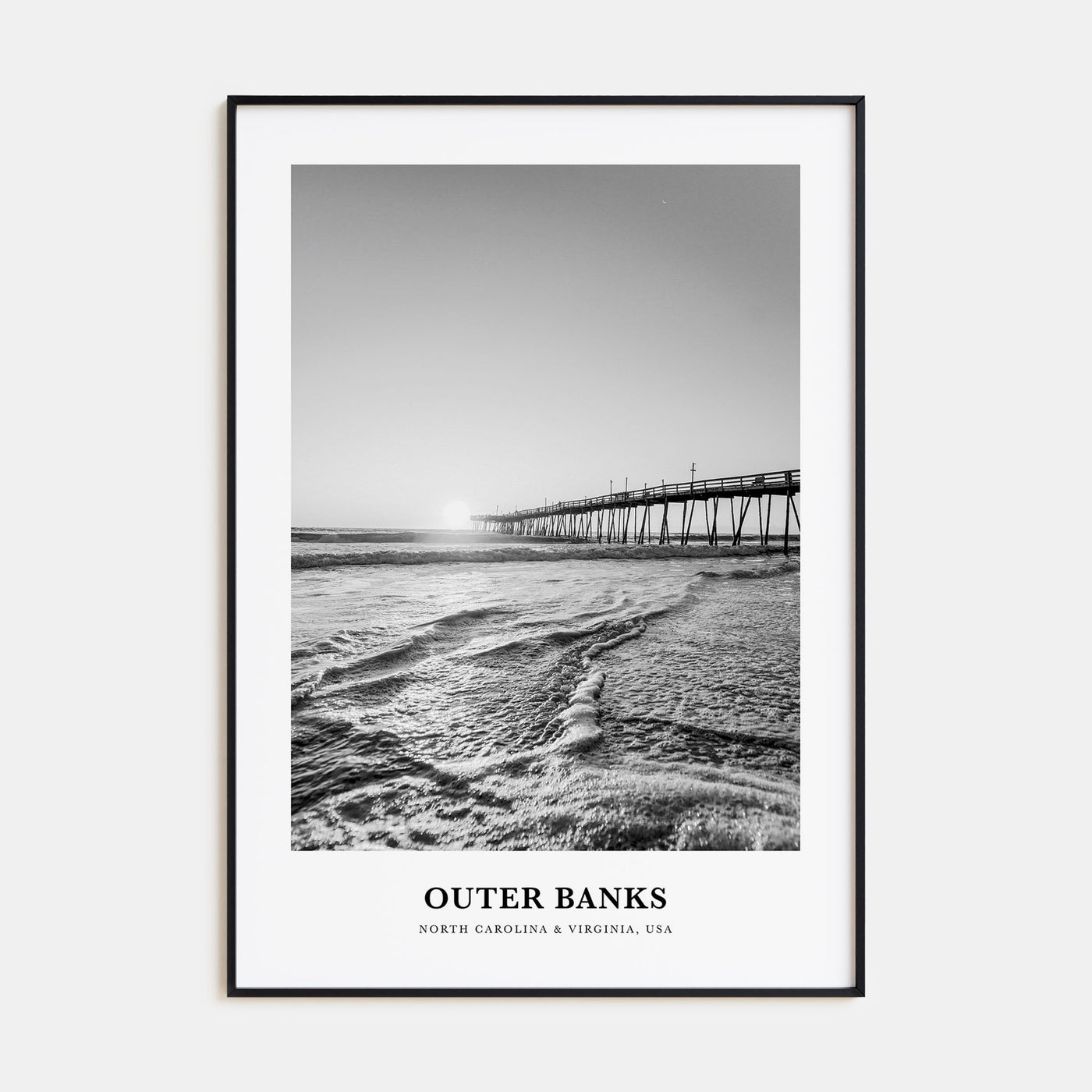 Outer Banks Portrait B&W Poster