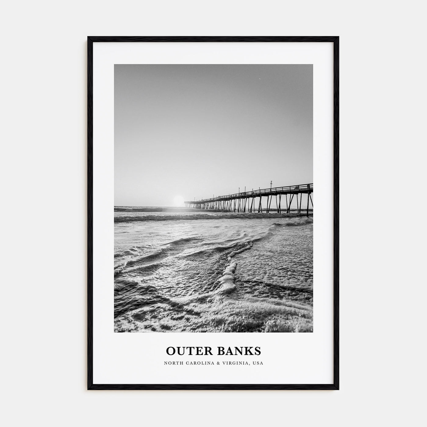 Outer Banks Portrait B&W Poster