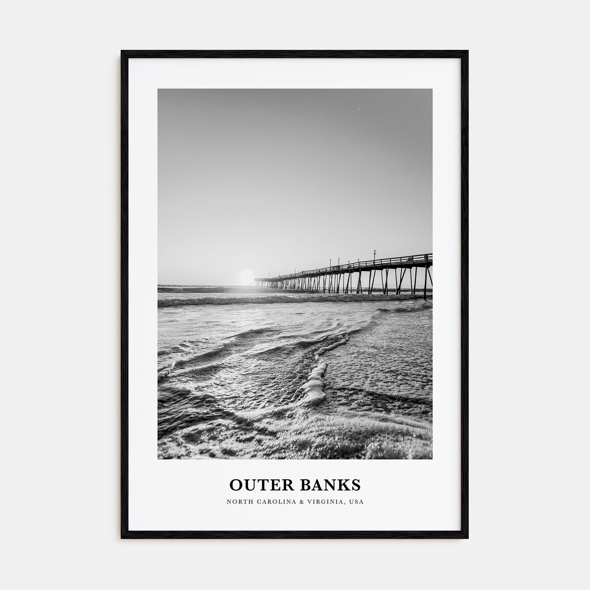 Outer Banks Portrait B&W Poster