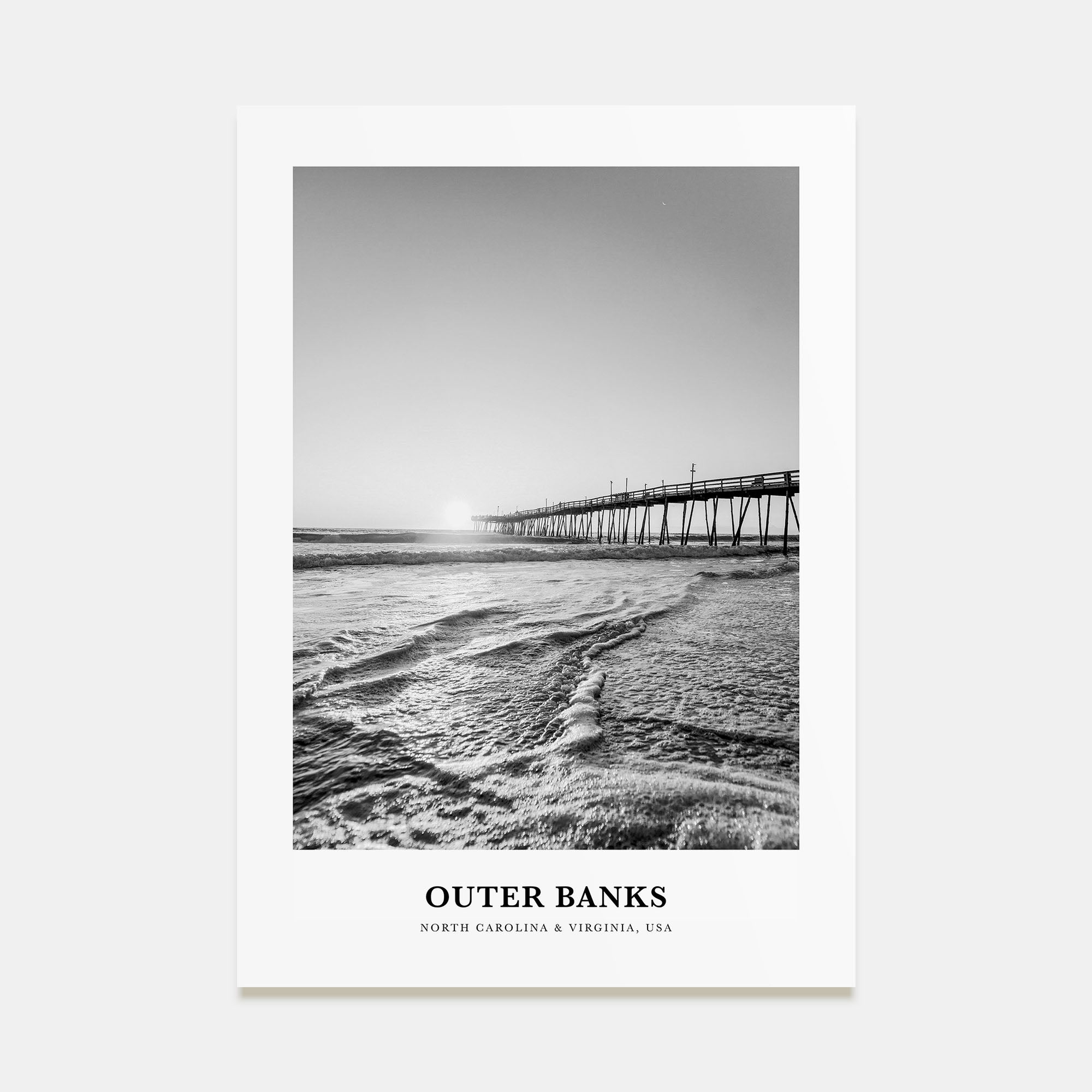 Outer Banks Portrait B&W Poster