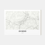Oviedo Map Landscape Poster
