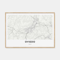 Oviedo Map Landscape Poster