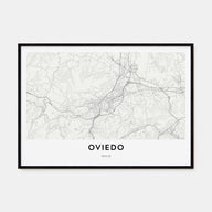 Oviedo Map Landscape Poster