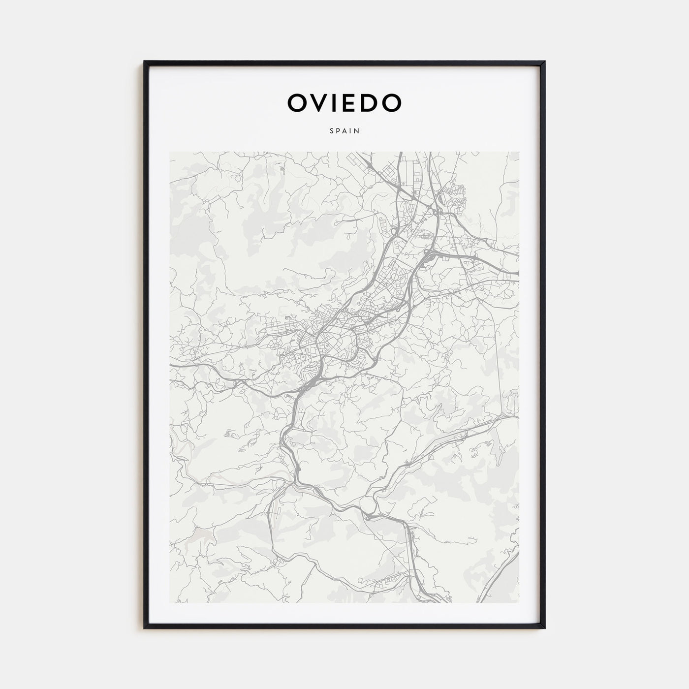 Oviedo Map Portrait Poster