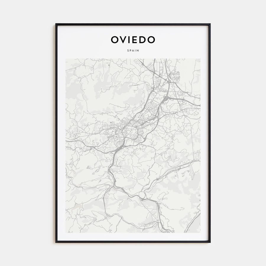 Oviedo Map Portrait Poster