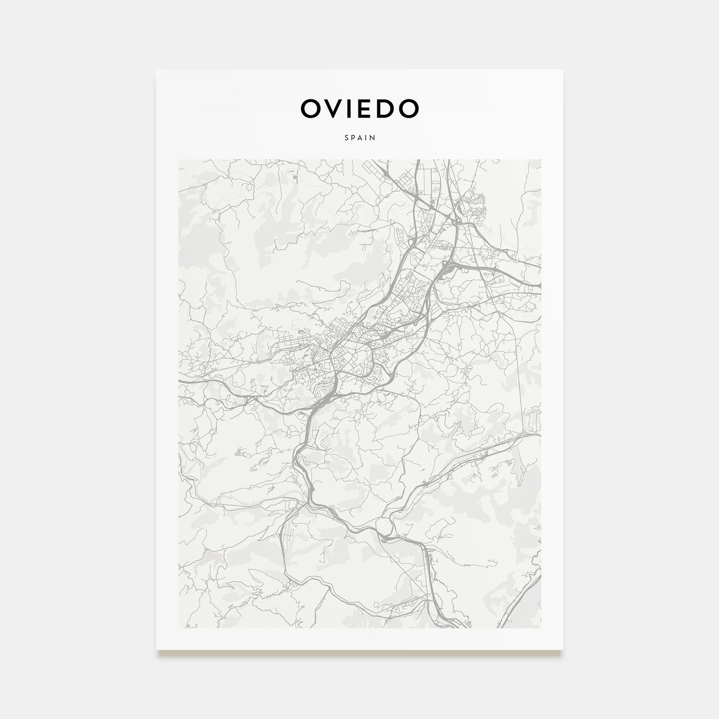 Oviedo Map Portrait Poster