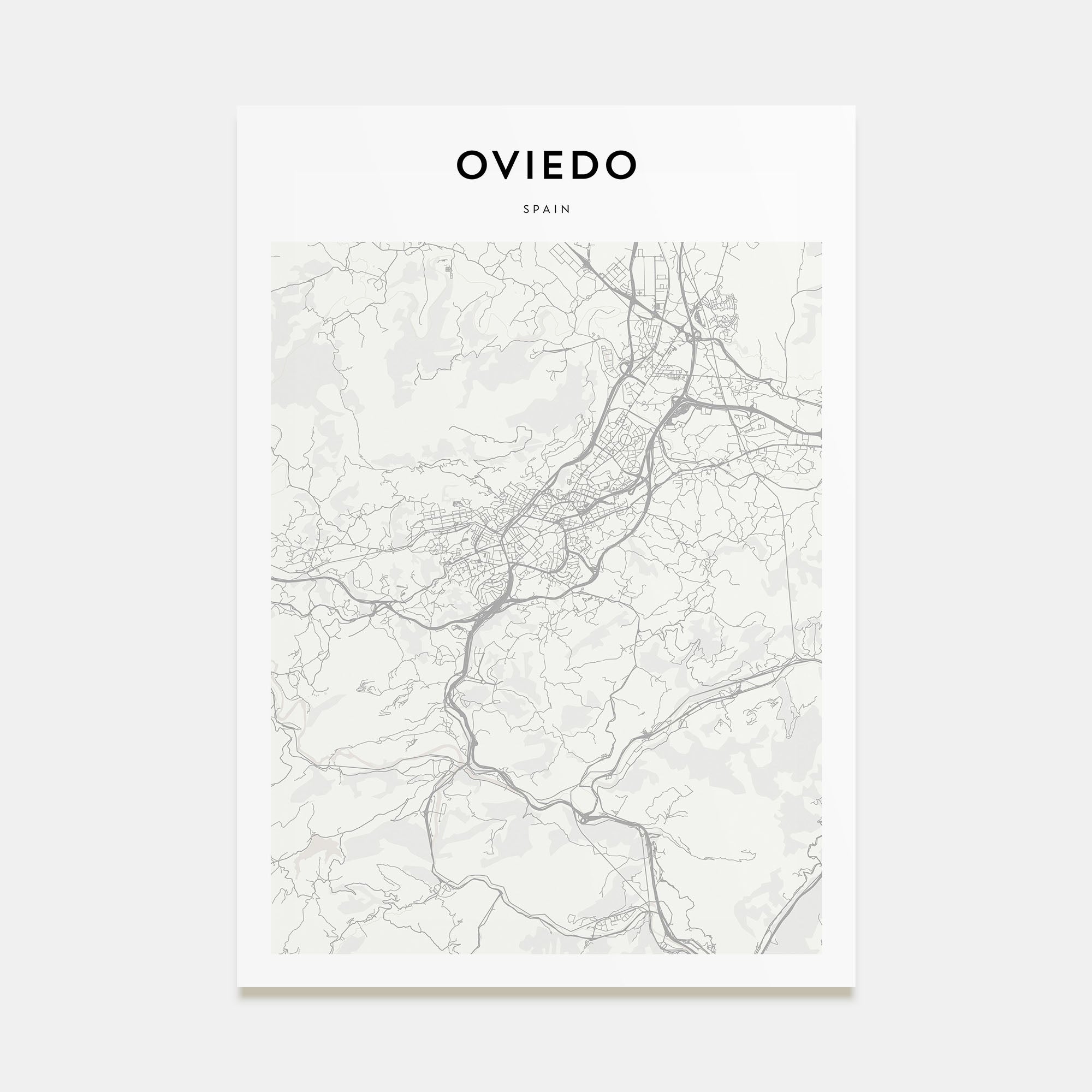 Oviedo Map Portrait Poster