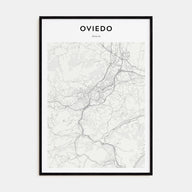 Oviedo Map Portrait Poster