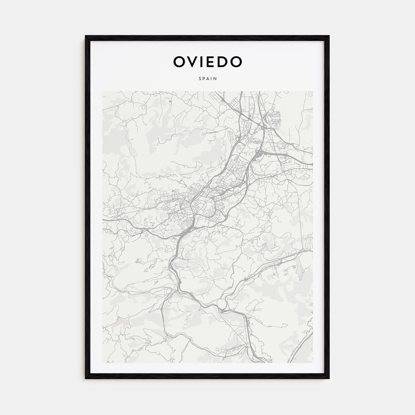 Oviedo Map Portrait Poster
