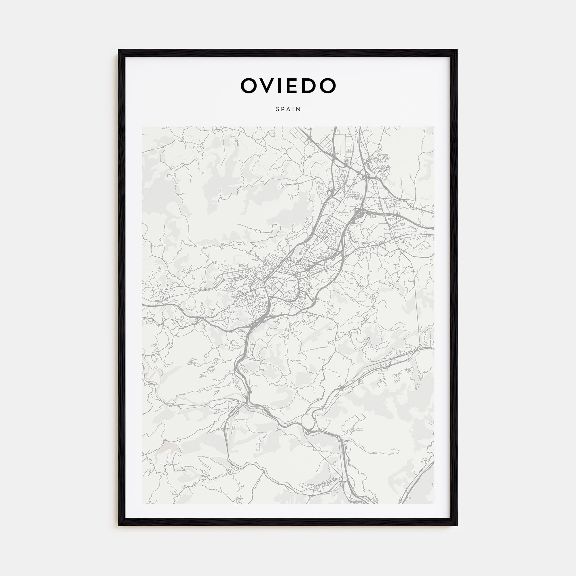 Oviedo Map Portrait Poster