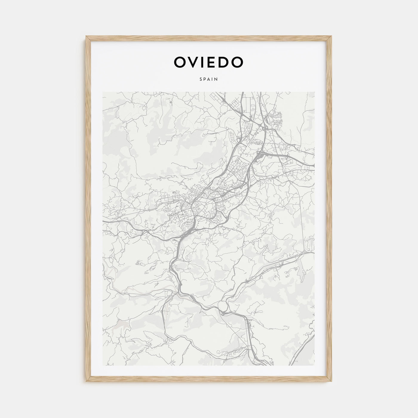 Oviedo Map Portrait Poster