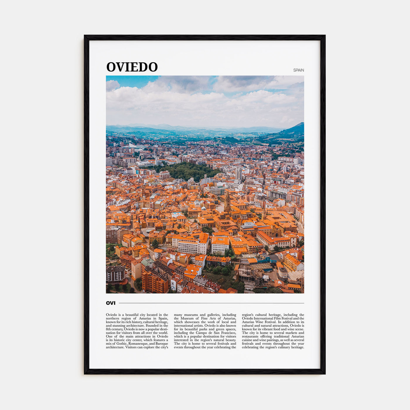 Oviedo Travel Color Poster