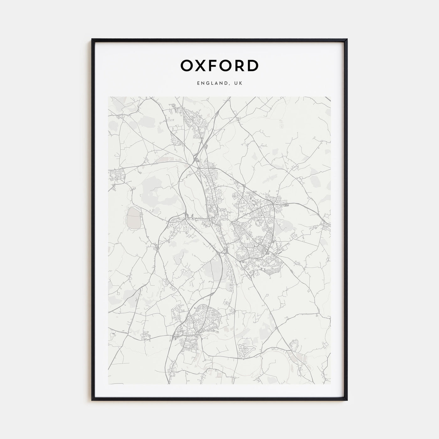Oxford, England Map Portrait Poster