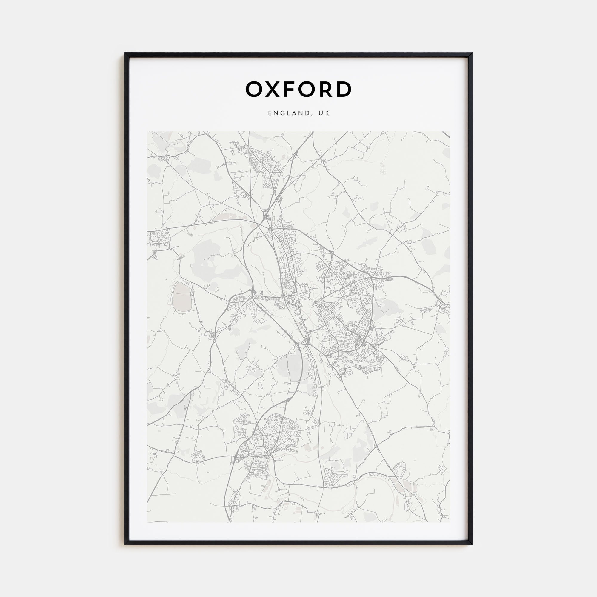 Oxford, England Map Portrait Poster