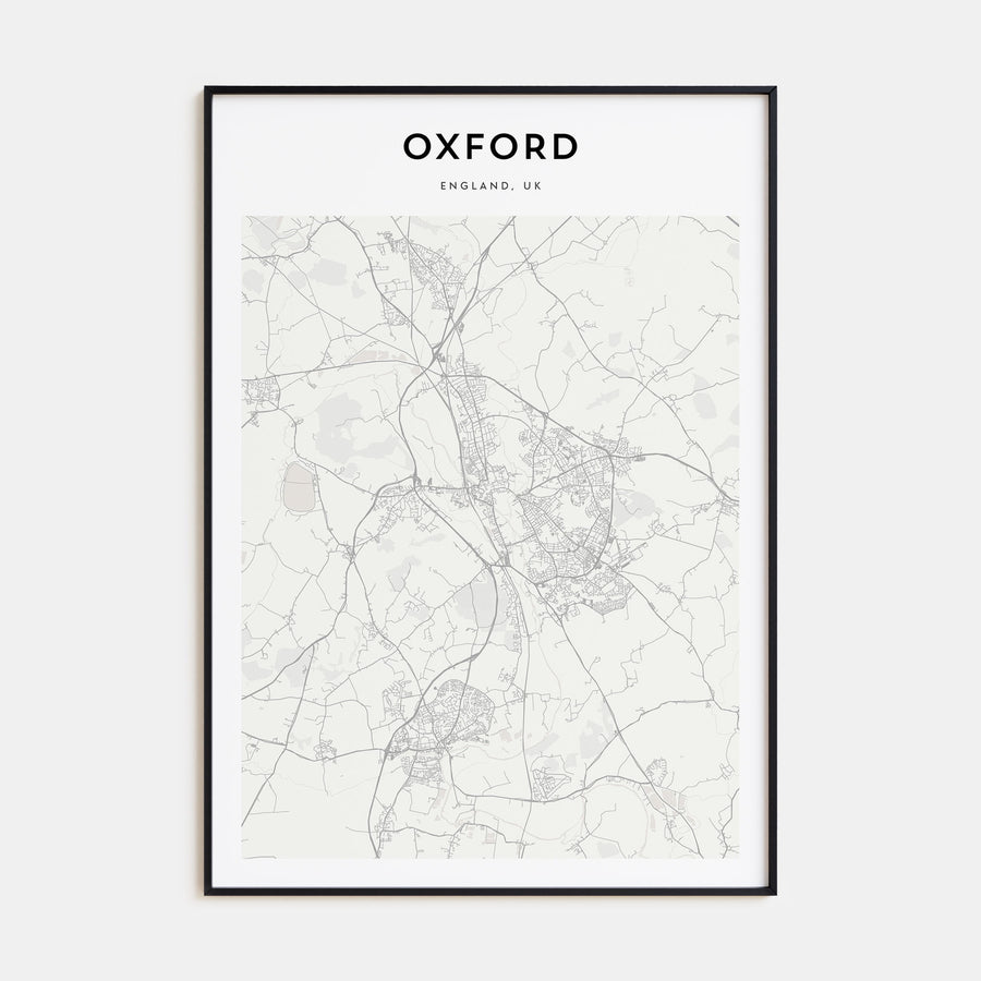 Oxford, England Map Portrait Poster