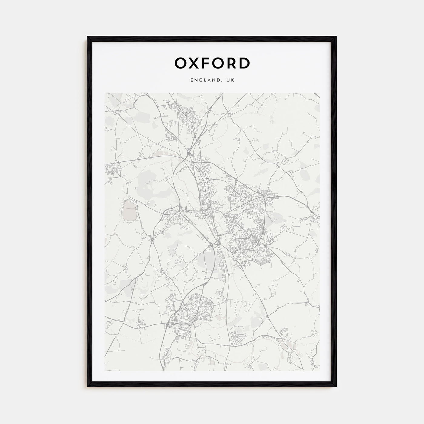 Oxford, England Map Portrait Poster