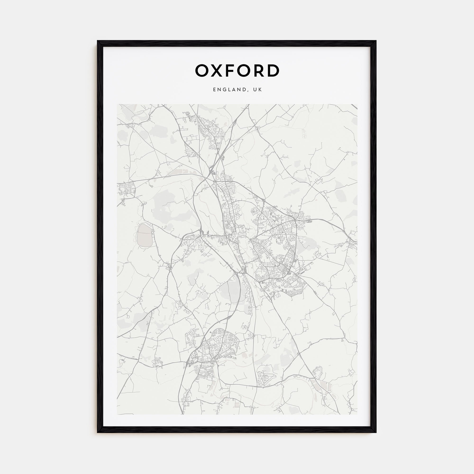 Oxford, England Map Portrait Poster