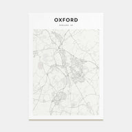 Oxford, England Map Portrait Poster