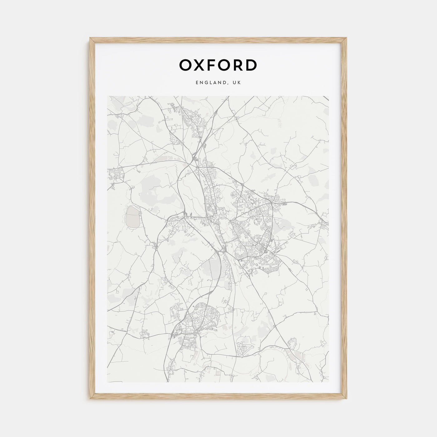 Oxford, England Map Portrait Poster