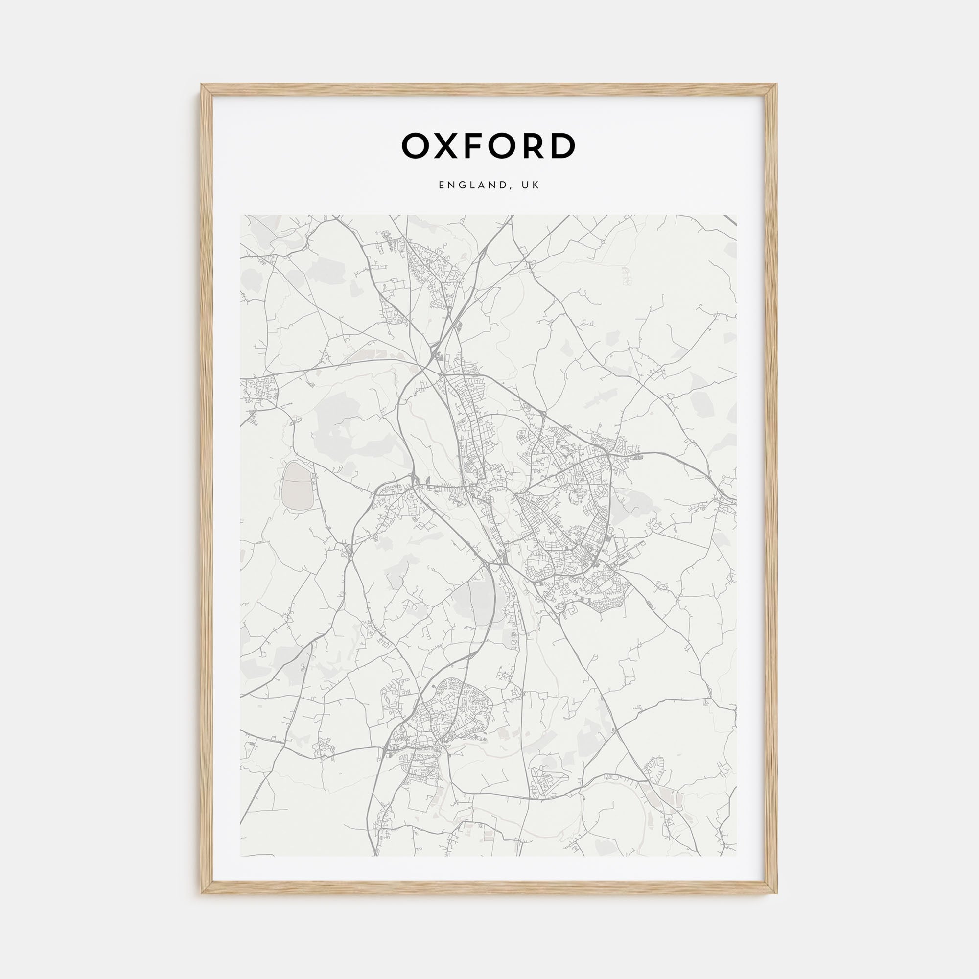 Oxford, England Map Portrait Poster