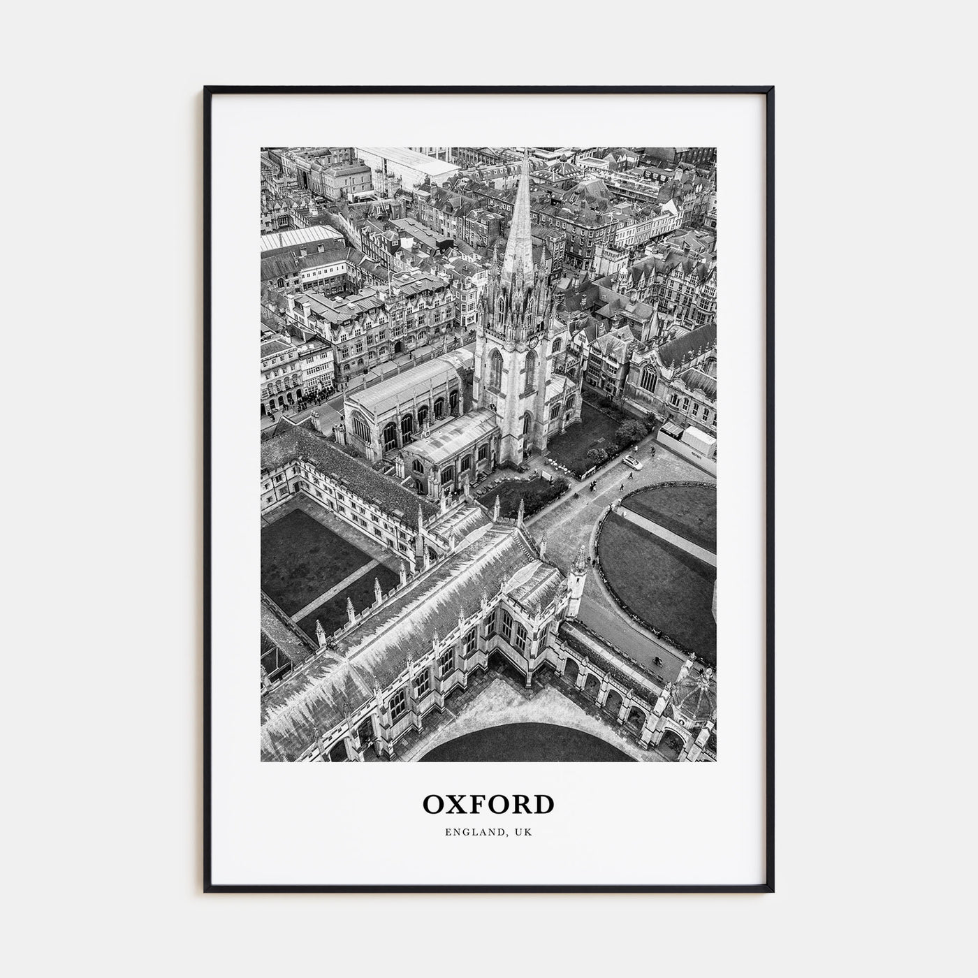 Oxford, England Portrait B&W Poster