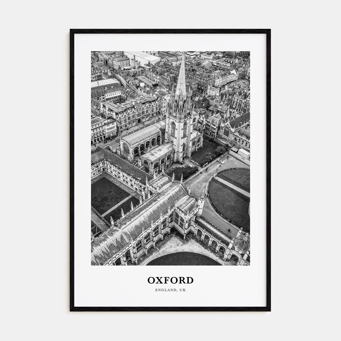 Oxford, England Portrait B&W Poster