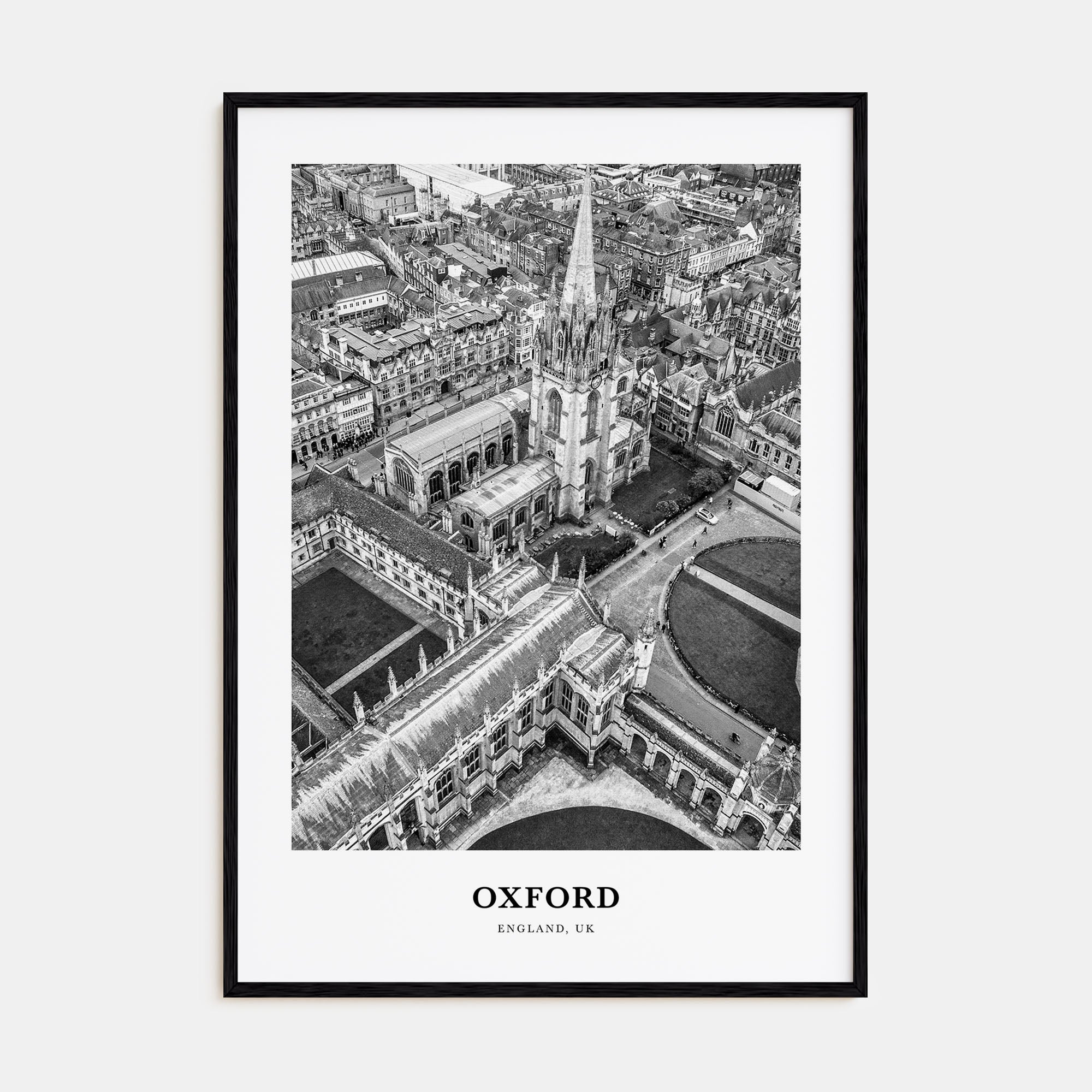 Oxford, England Portrait B&W Poster