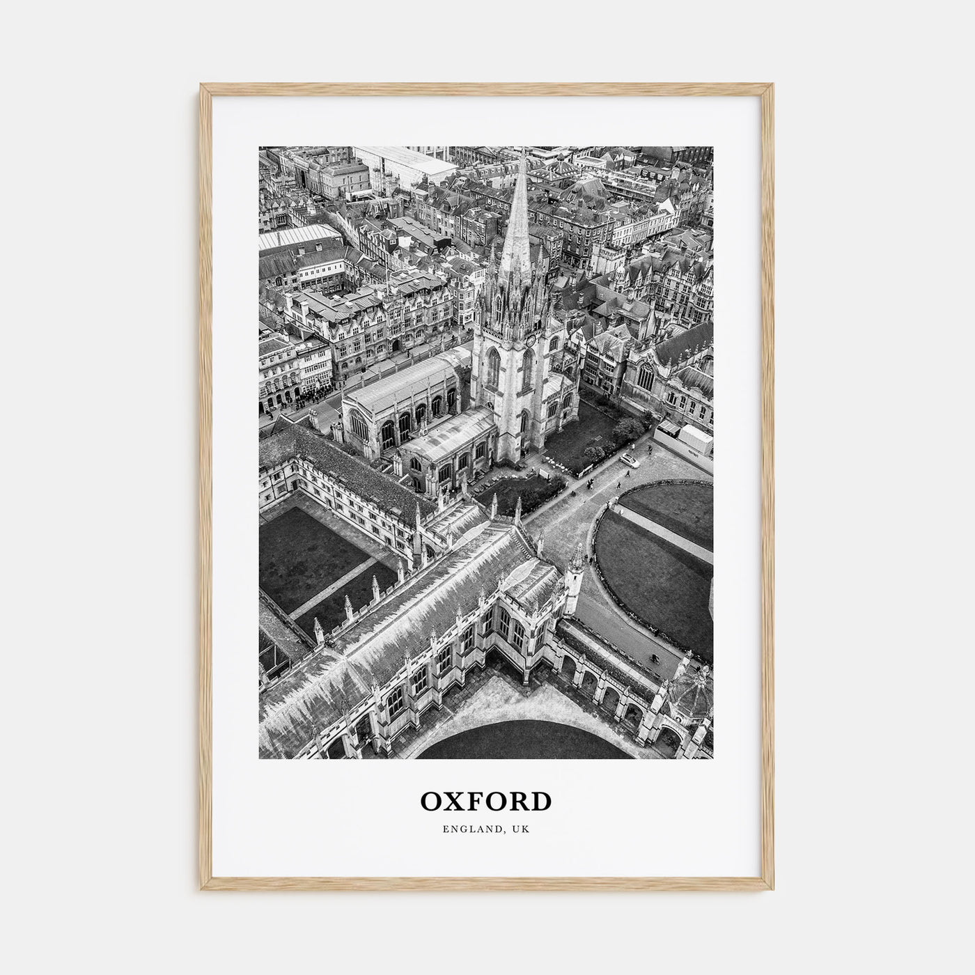 Oxford, England Portrait B&W Poster