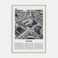 Oxford, England Travel B&W Poster