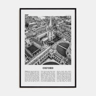 Oxford, England Travel B&W Poster