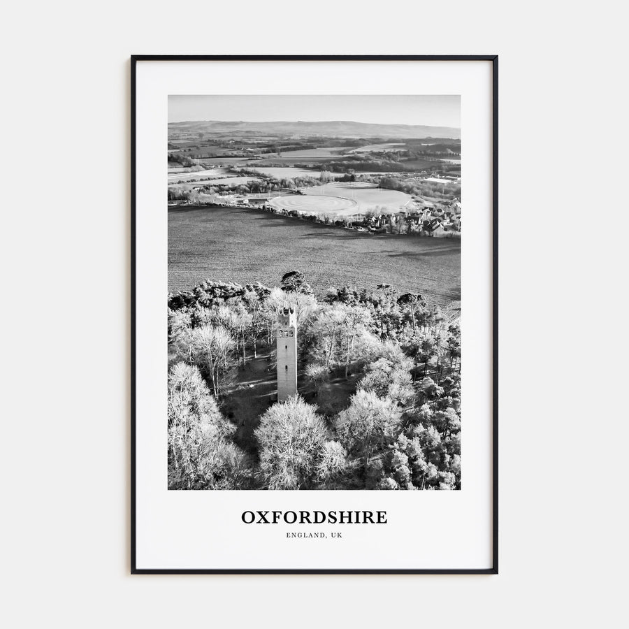 Oxfordshire Portrait B&W Poster