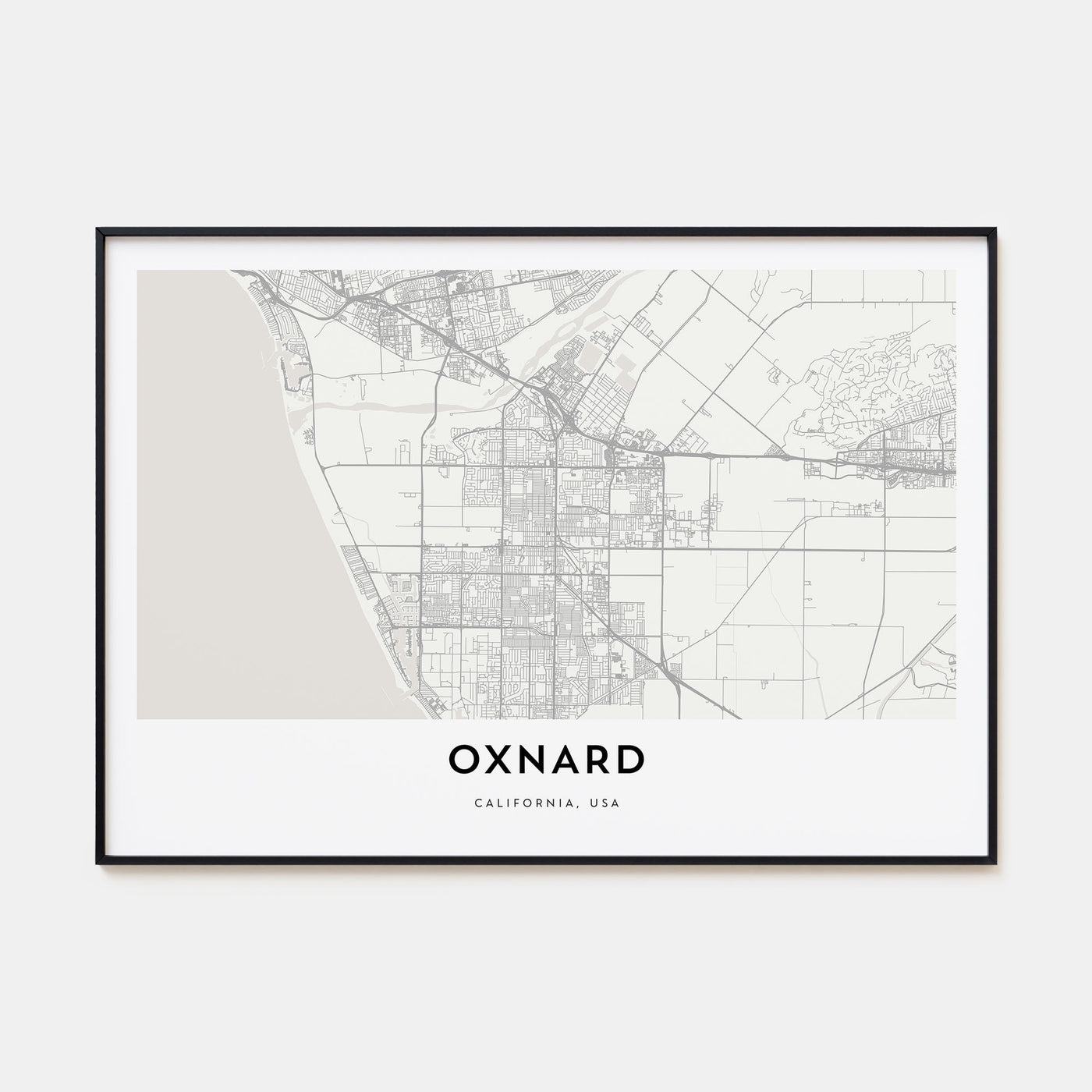 Oxnard Map Landscape Poster