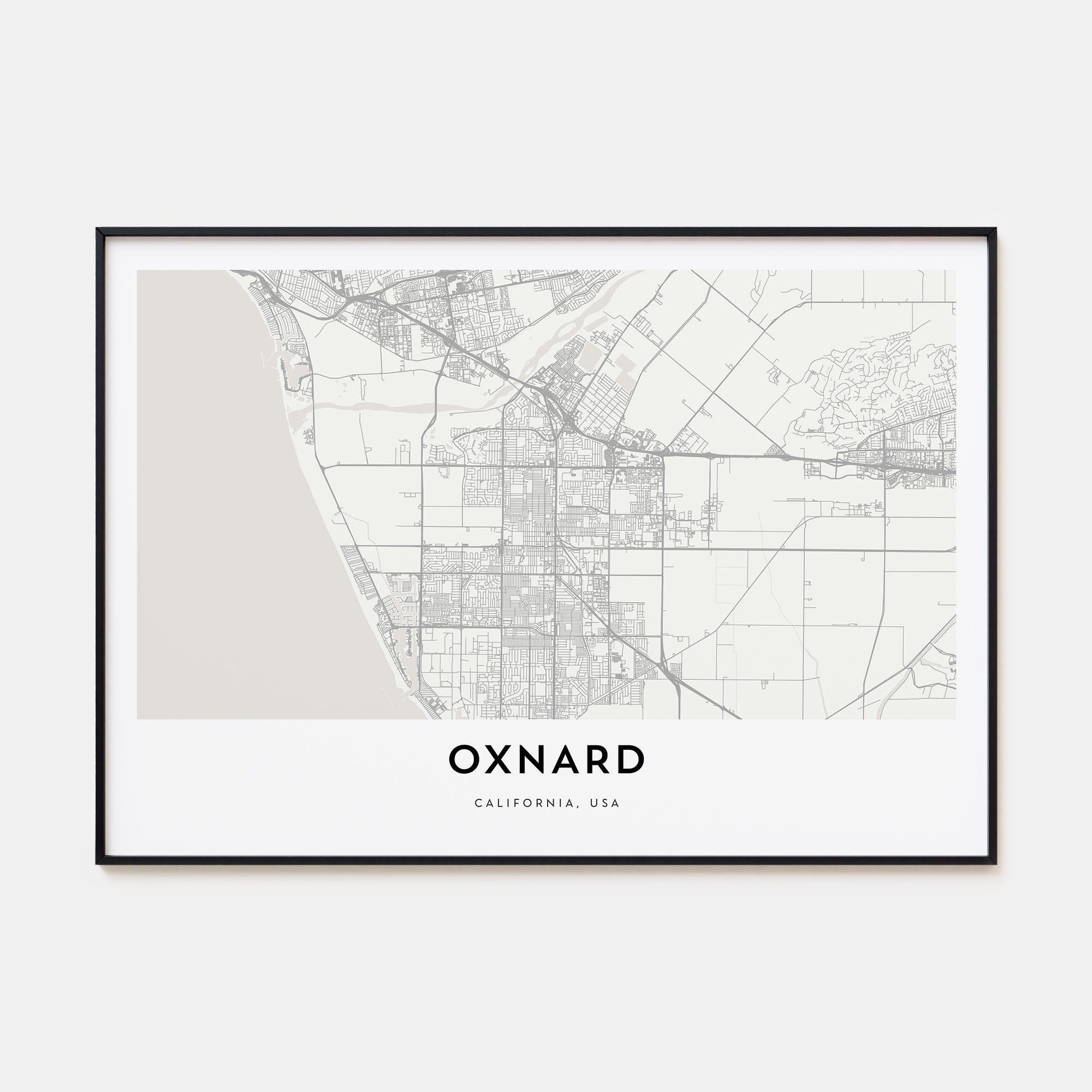 Oxnard Map Landscape Poster