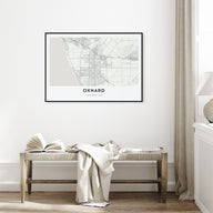 Oxnard Map Landscape Poster