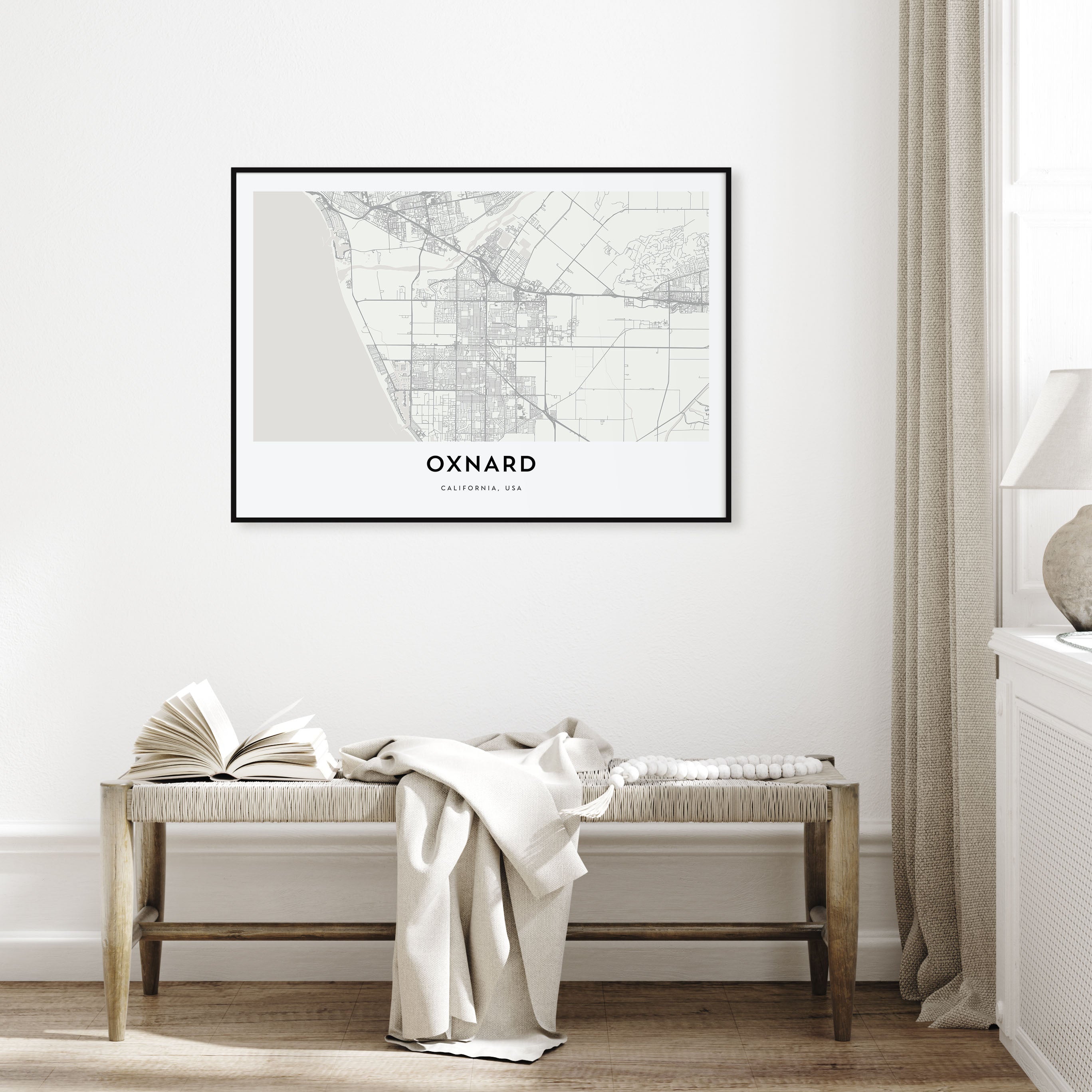 Oxnard Map Landscape Poster