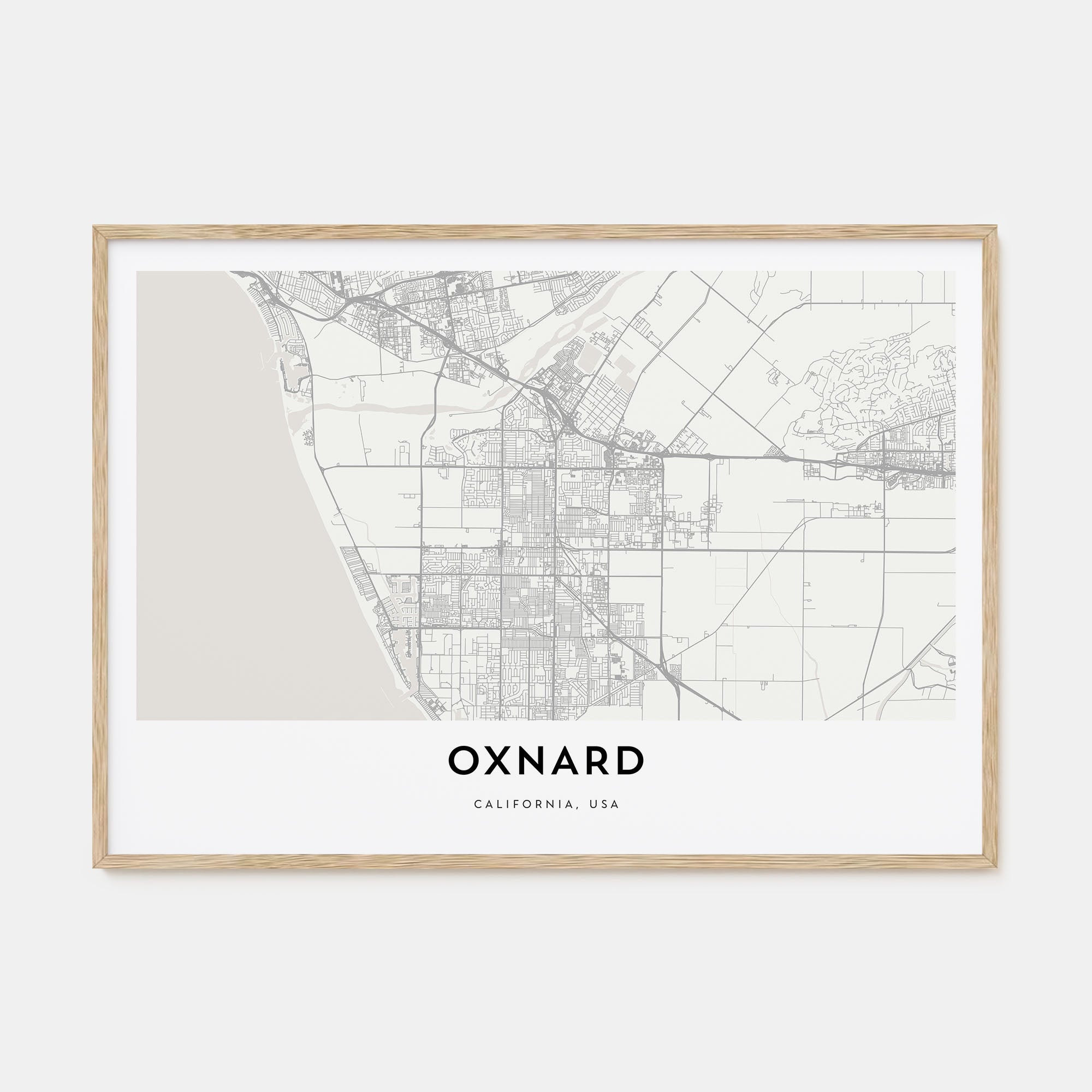 Oxnard Map Landscape Poster