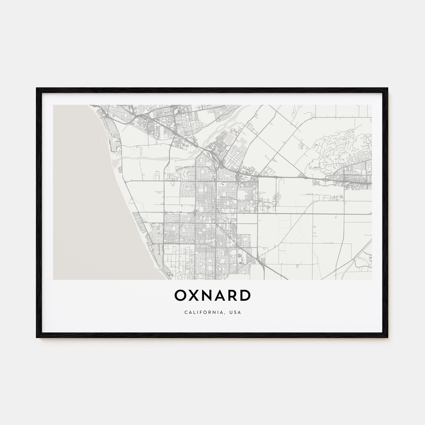Oxnard Map Landscape Poster