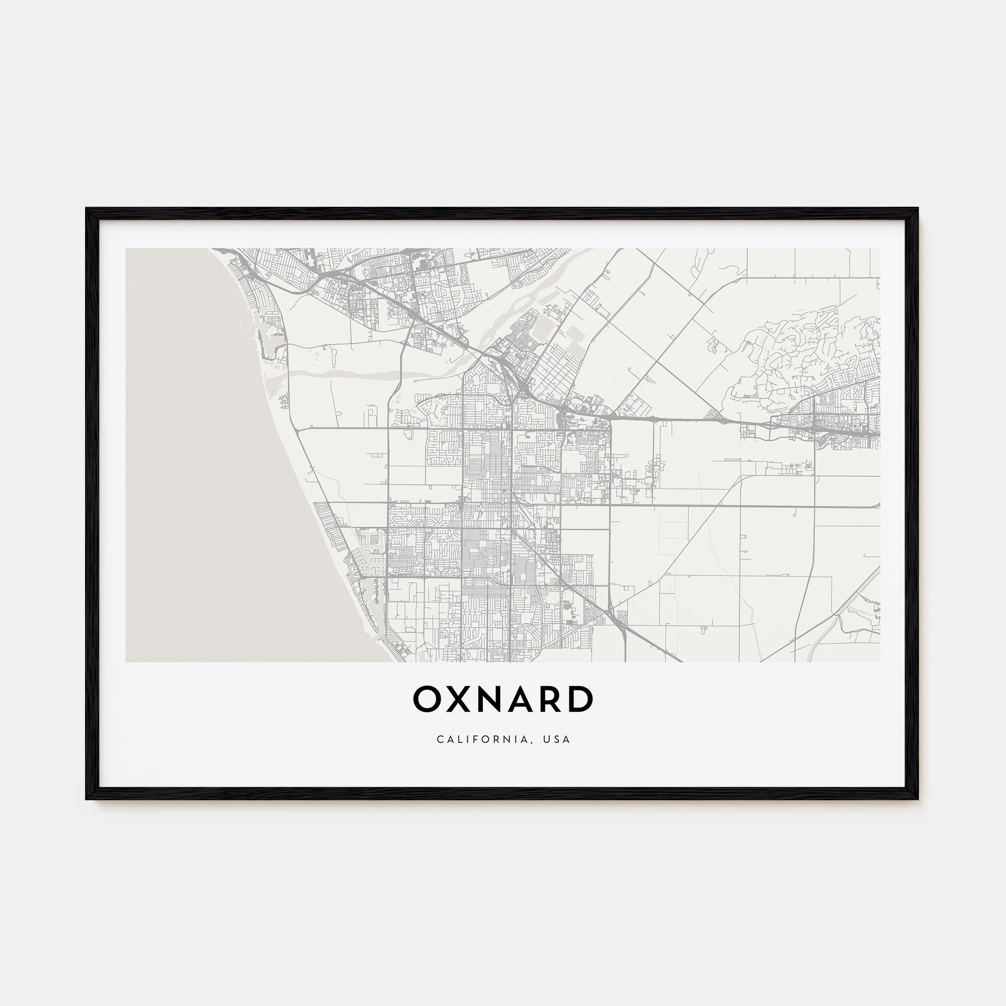 Oxnard Map Landscape Poster