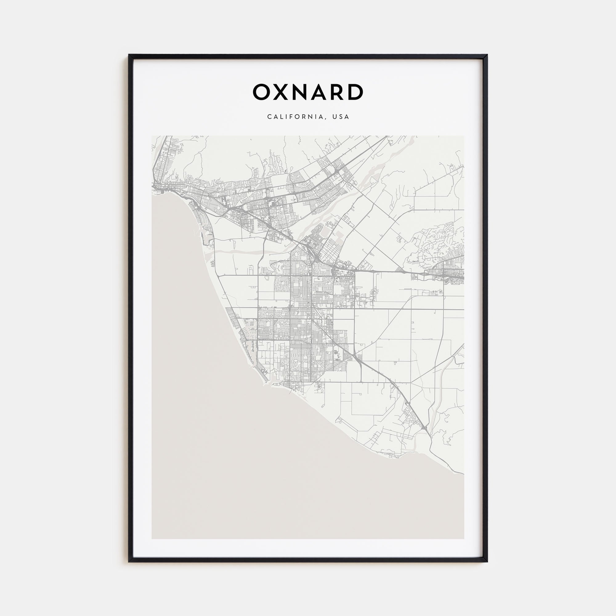 Oxnard Map Portrait Poster